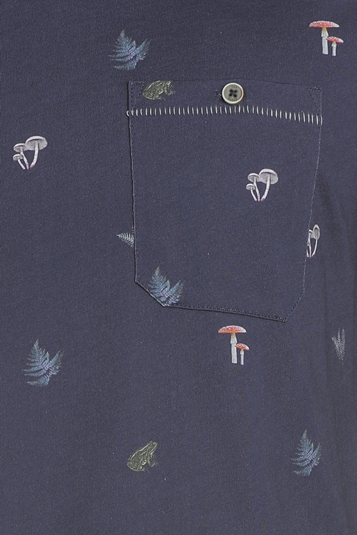TED BAKER-Ανδρική κοντομάνικη μπλούζα TED BAKER TRYAL μπλε